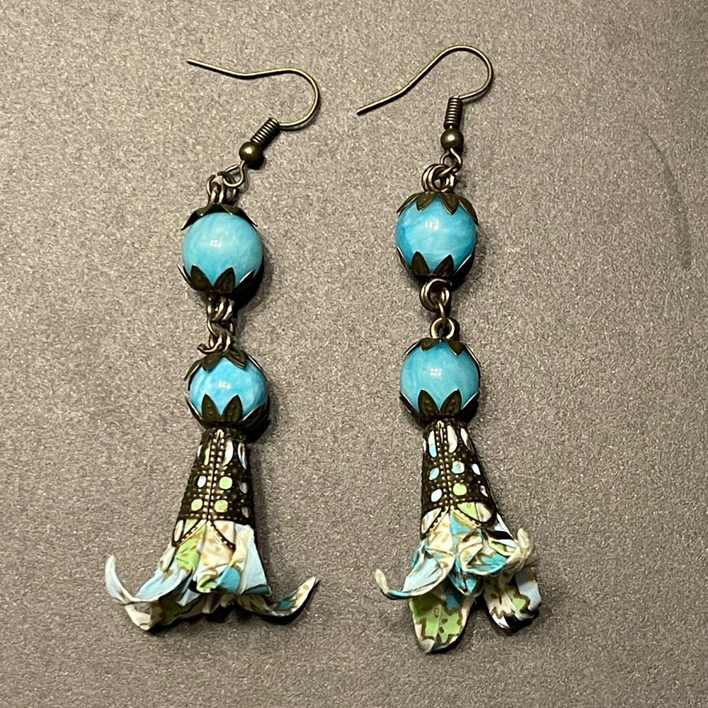 Lovely origami fluted earrings